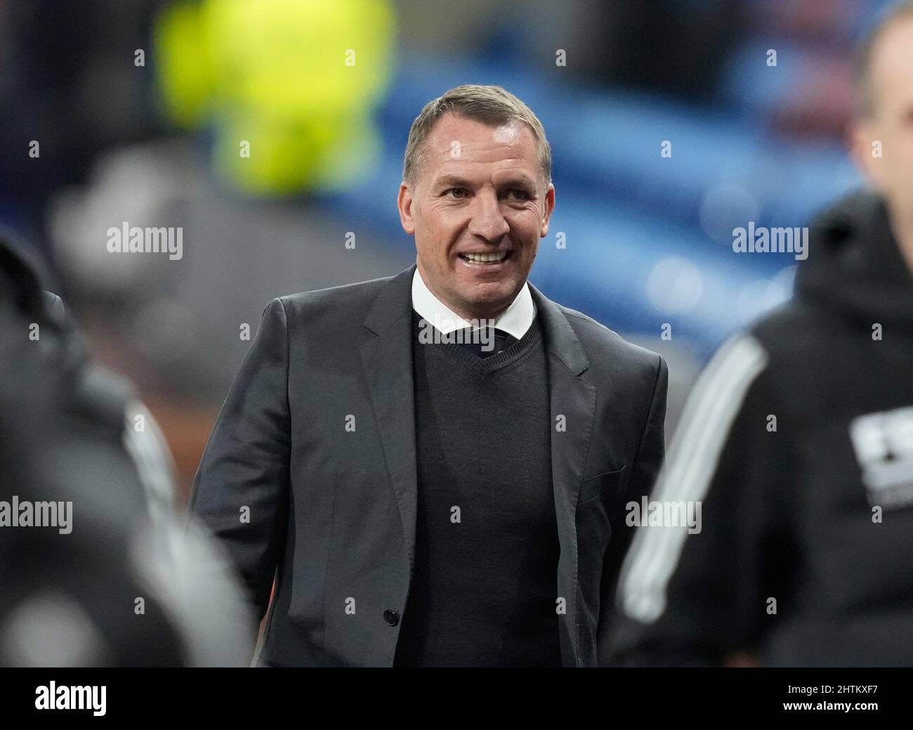 Burnley, England, 1st March 2022.   Brendan Rogers manager of Leicester City arrives at the stadium prior to the Premier League match at Turf Moor, Burnley. Picture credit should read: Andrew Yates / Sportimage Credit: Sportimage/Alamy Live News Stock Photo