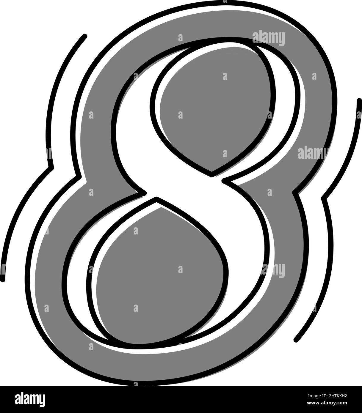 eight number color icon vector illustration Stock Vector