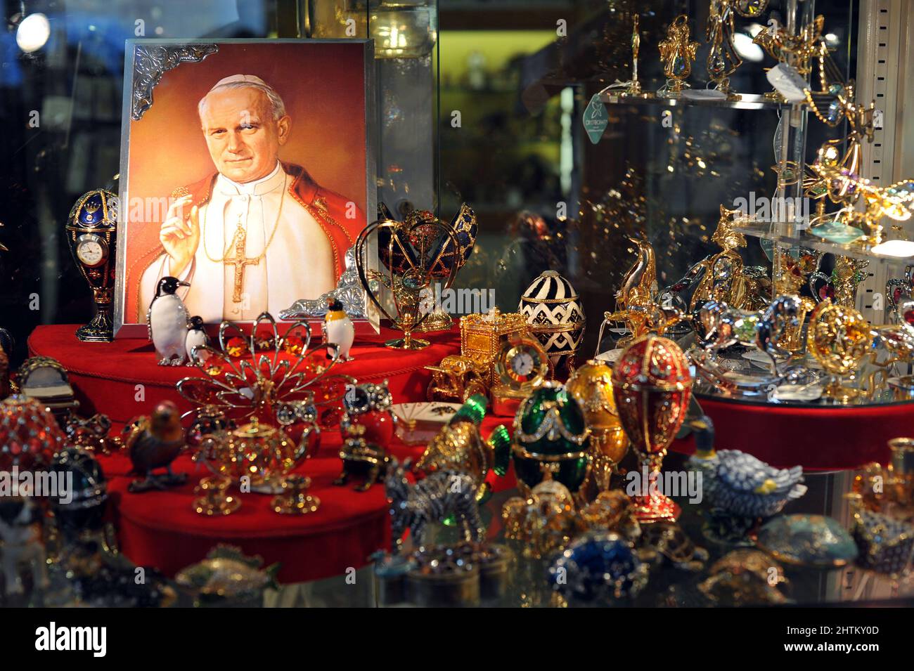 Rome (Italy), 30/04/2011: Religious articles shop the beatification of John Paul II. ©Andrea Sabbadini Stock Photo