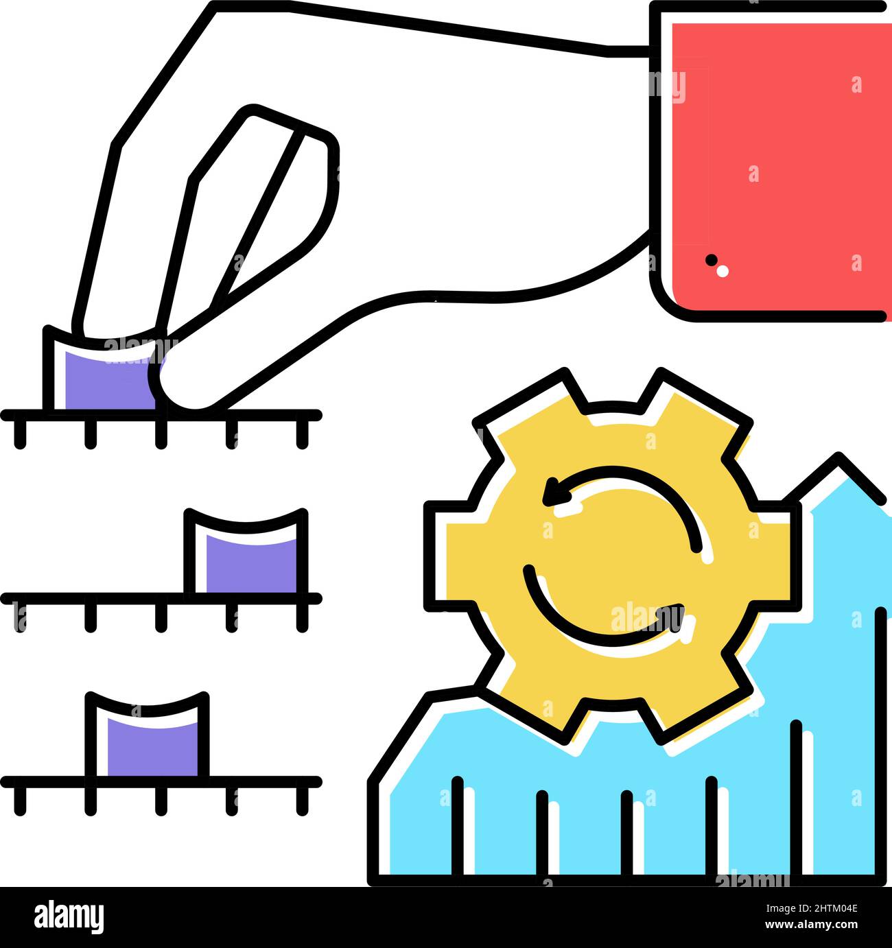 Analyzing optimization line icon Stock Vector Images - Alamy