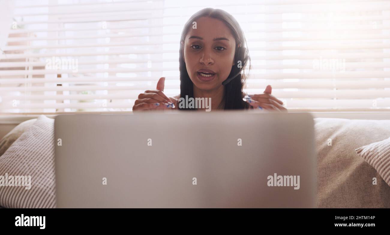 Teleworker Call Working Female issue hi-res stock photography and images - Alamy