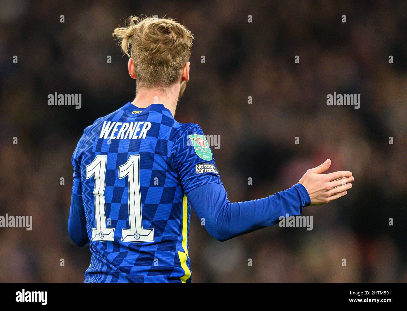 27 February 2022 - Chelsea v Liverpool - Carabao Cup - Final - Wembley Stadium  Timo Werner during the Carabao Cup Final at Wembley Stadium. Picture Credit : © Mark Pain / Alamy Live News Stock Photo