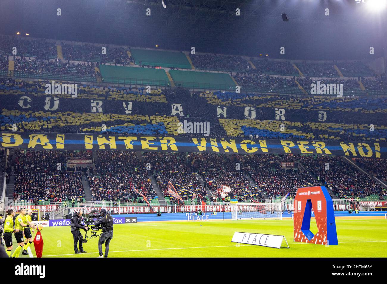 Milan, Italy - march 1 2022 - Milan-Inter semifinal Coppa Italia -  coreography curva nord f.c. internazionale Credit: Christian Santi/Alamy  Live News Stock Photo - Alamy