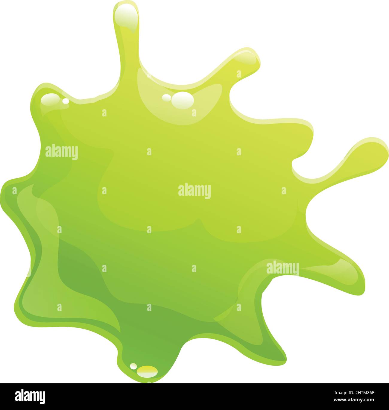 Mucus splash icon cartoon vector. Slime drip. Green liquid Stock Vector