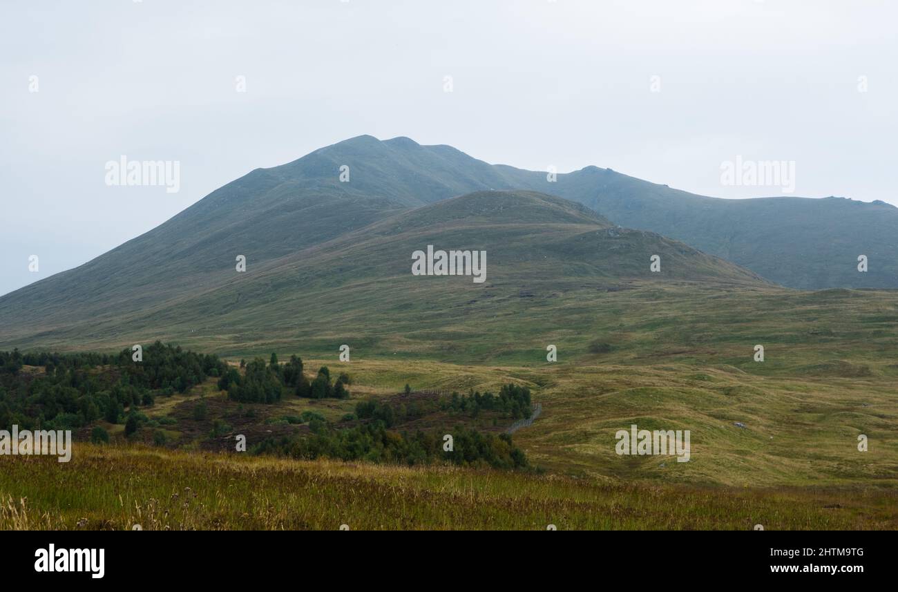 Looking towards Meall Garbh from the road to Ben Lawers in Perth and Kinross, Scotland, United Kingdom Stock Photo