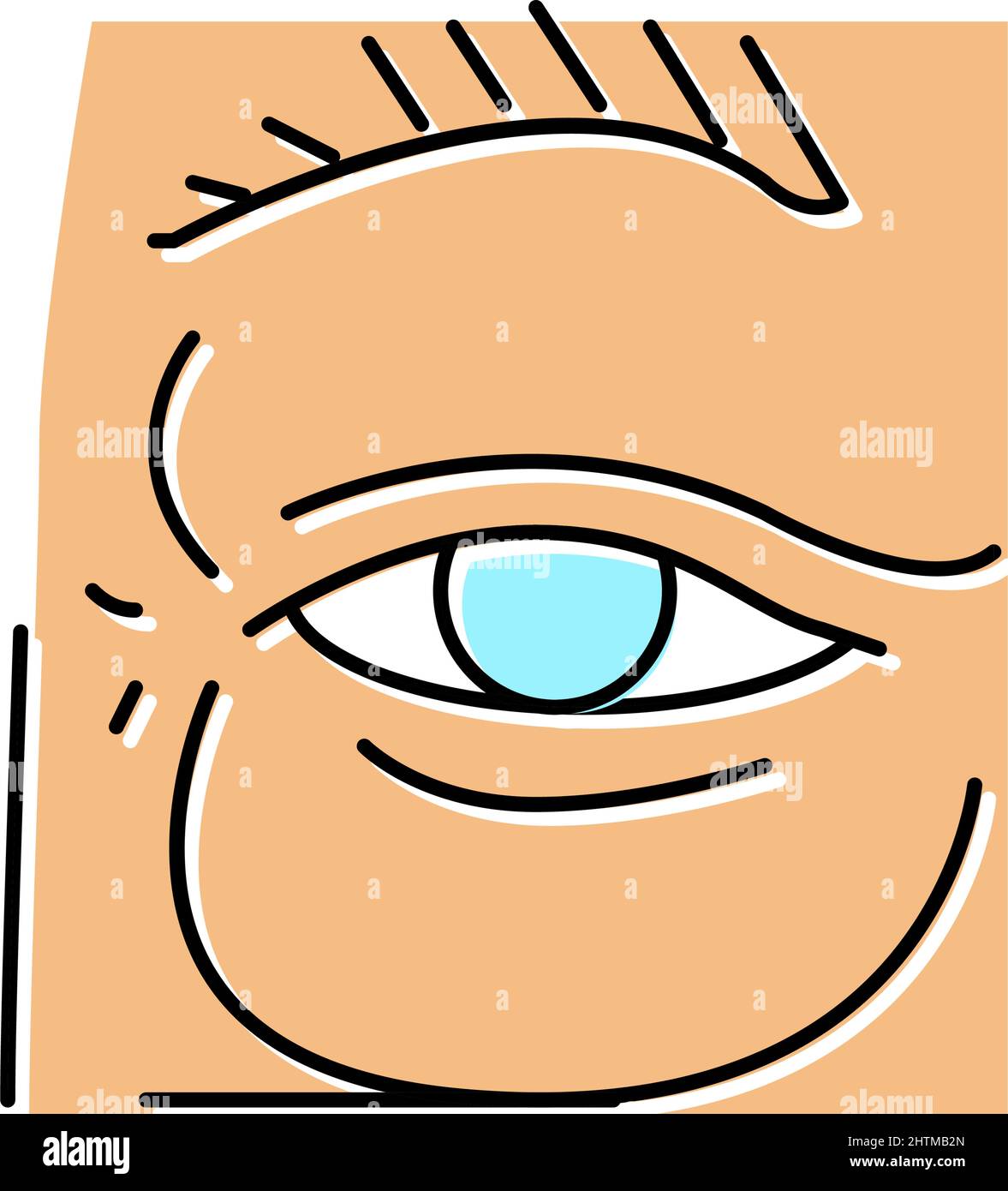 eye bag edema color icon vector illustration Stock Vector Image & Art