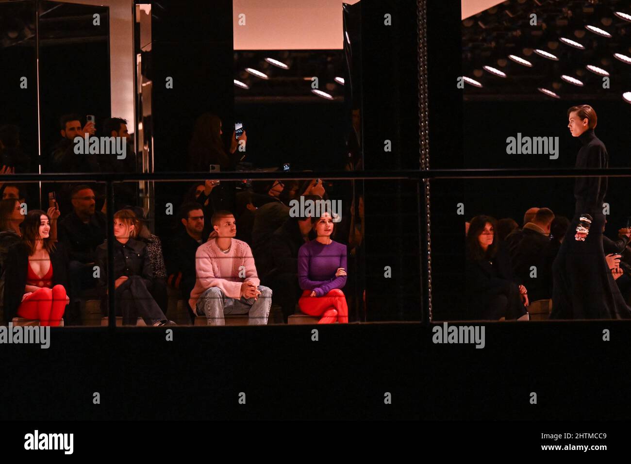 Paris, France on March 1, 2022. Mia Regan, Romeo Beckham, Victoria