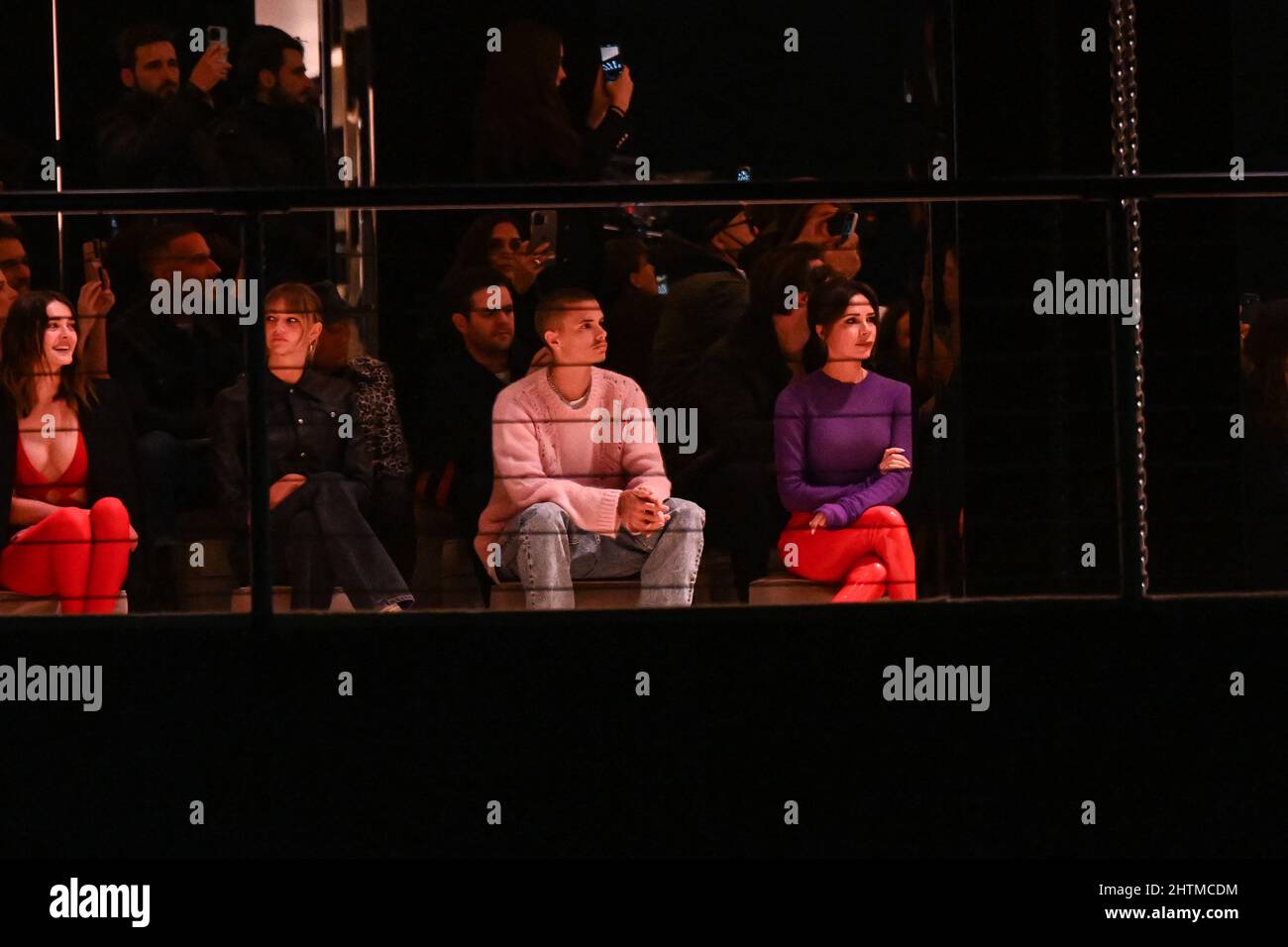 Paris, France on March 1, 2022. Mia Regan, Romeo Beckham, Victoria