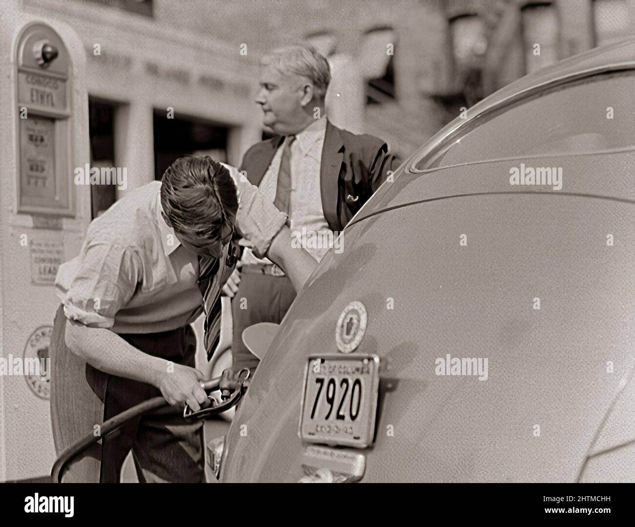 Gas Rationing in America Stock Photo