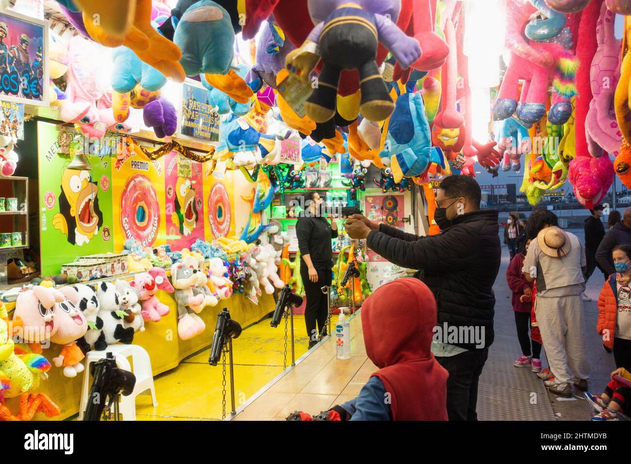 Las Palmas, Gran Canaria, Canary Islands, Spain. 1st March, 2022. The fair  comes to town for the month long carnival in Las Palmas on Gran Canaria.  Credit: Alan Dawson/ Alamy Live News