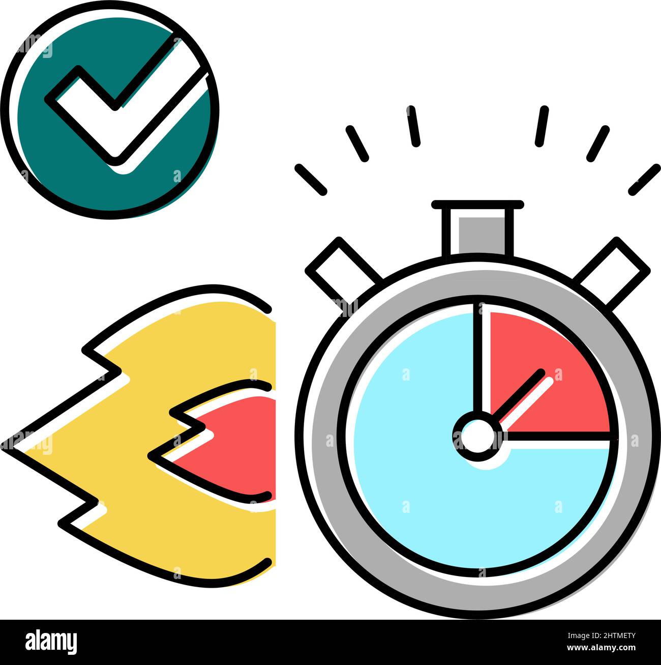 fast delivery service color icon vector illustration Stock Vector Image ...