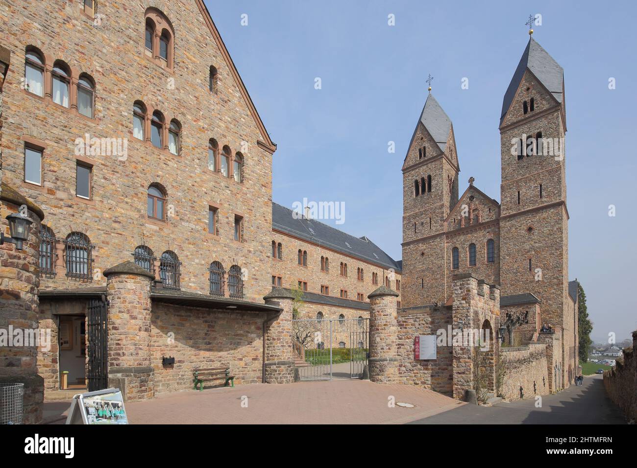 Benedictine Abbey of St. Hildegard, UNESCO World Heritage Site, in the Rheingau, Hesse, Germany Stock Photo