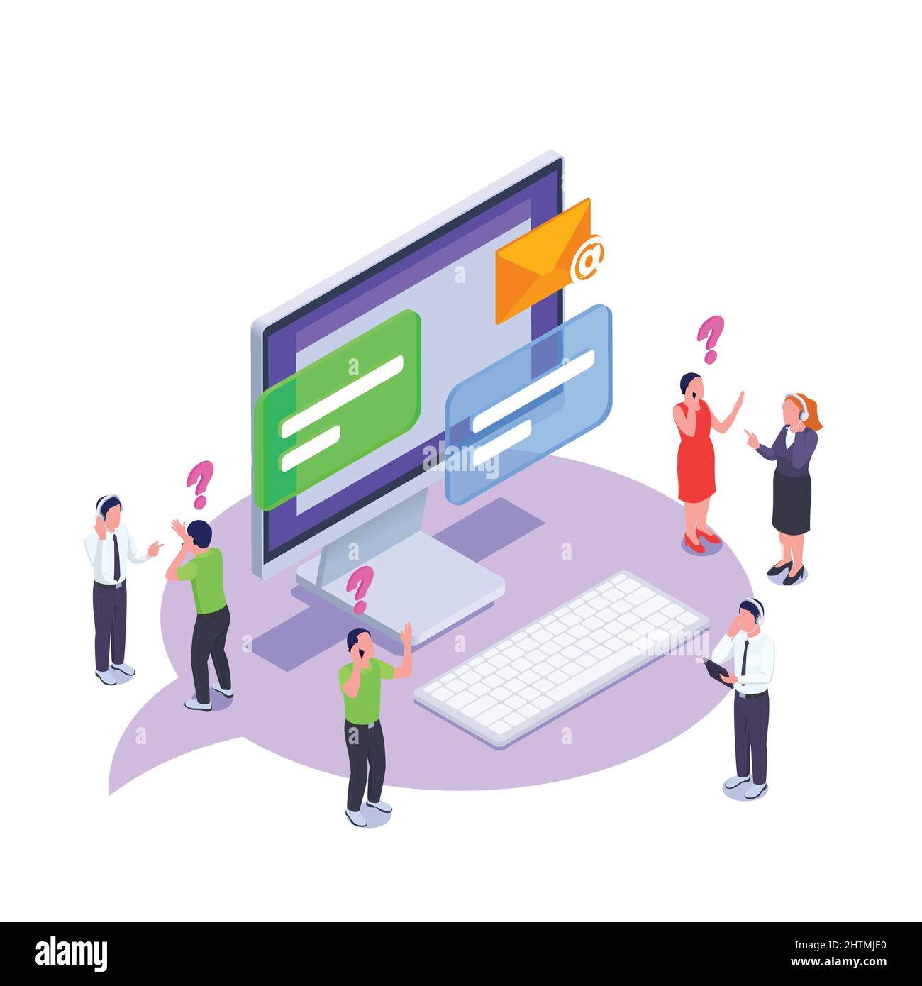 Technical support staff icons Cut Out Stock Images Pictures Alamy