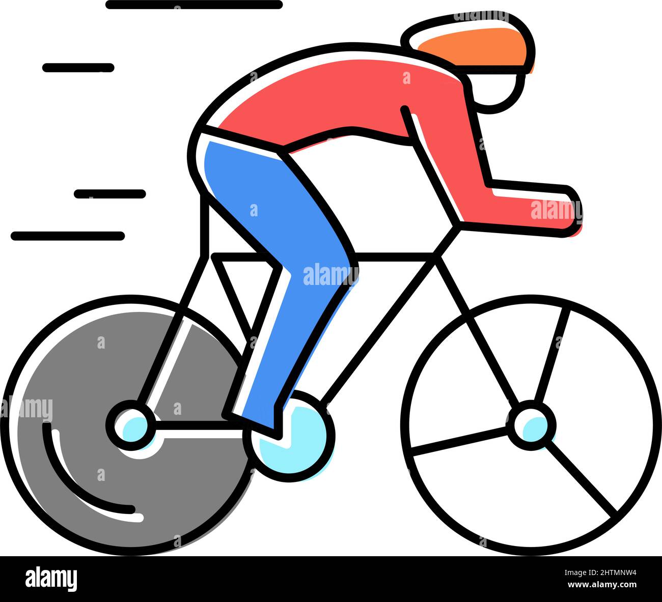 cycling sport color icon vector illustration Stock Vector Image & Art ...