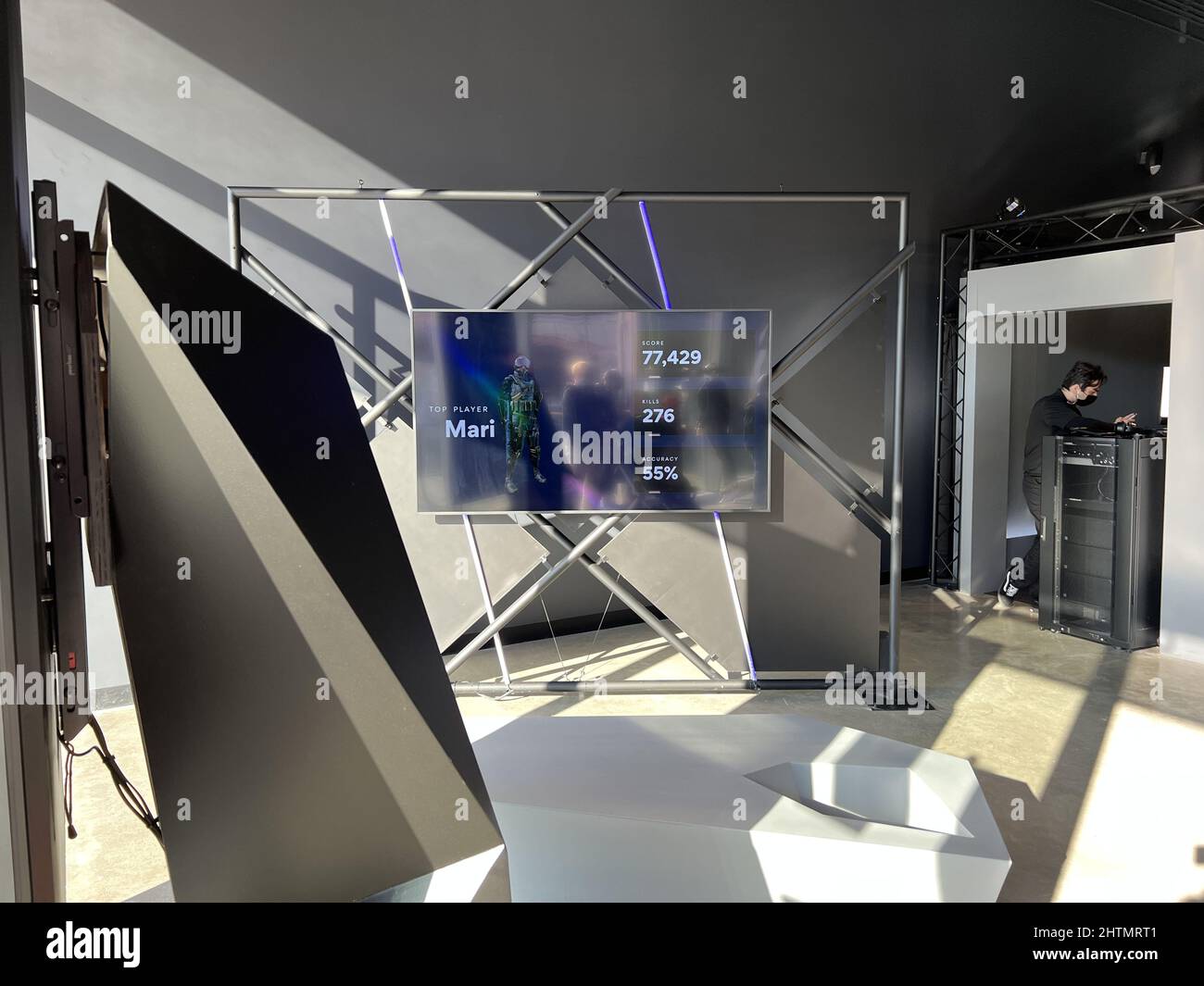 Interior of Sandbox VR virtual reality experience in San Ramon