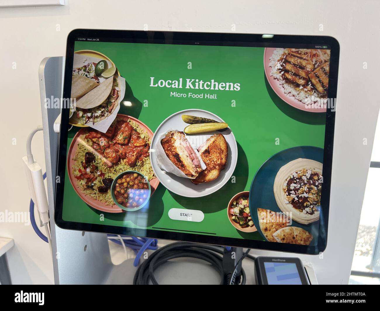 Ordering tablet at Local Kitchens, a ghost kitchen in Lafayette