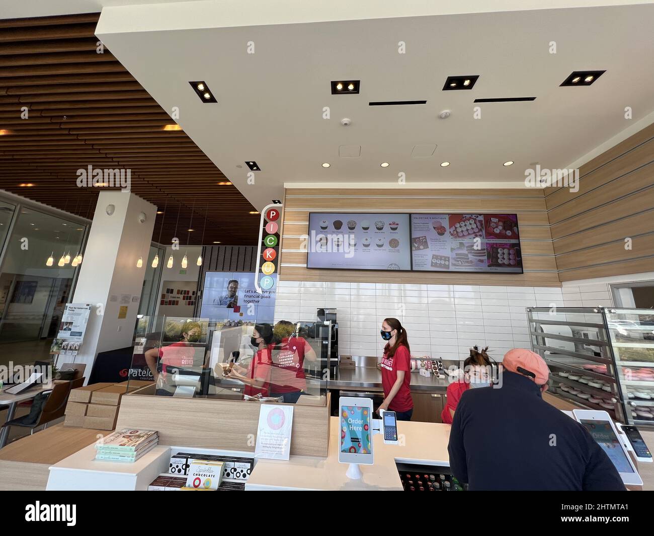 Interior of Sprinkles cupcake store at City Center Ranch, San