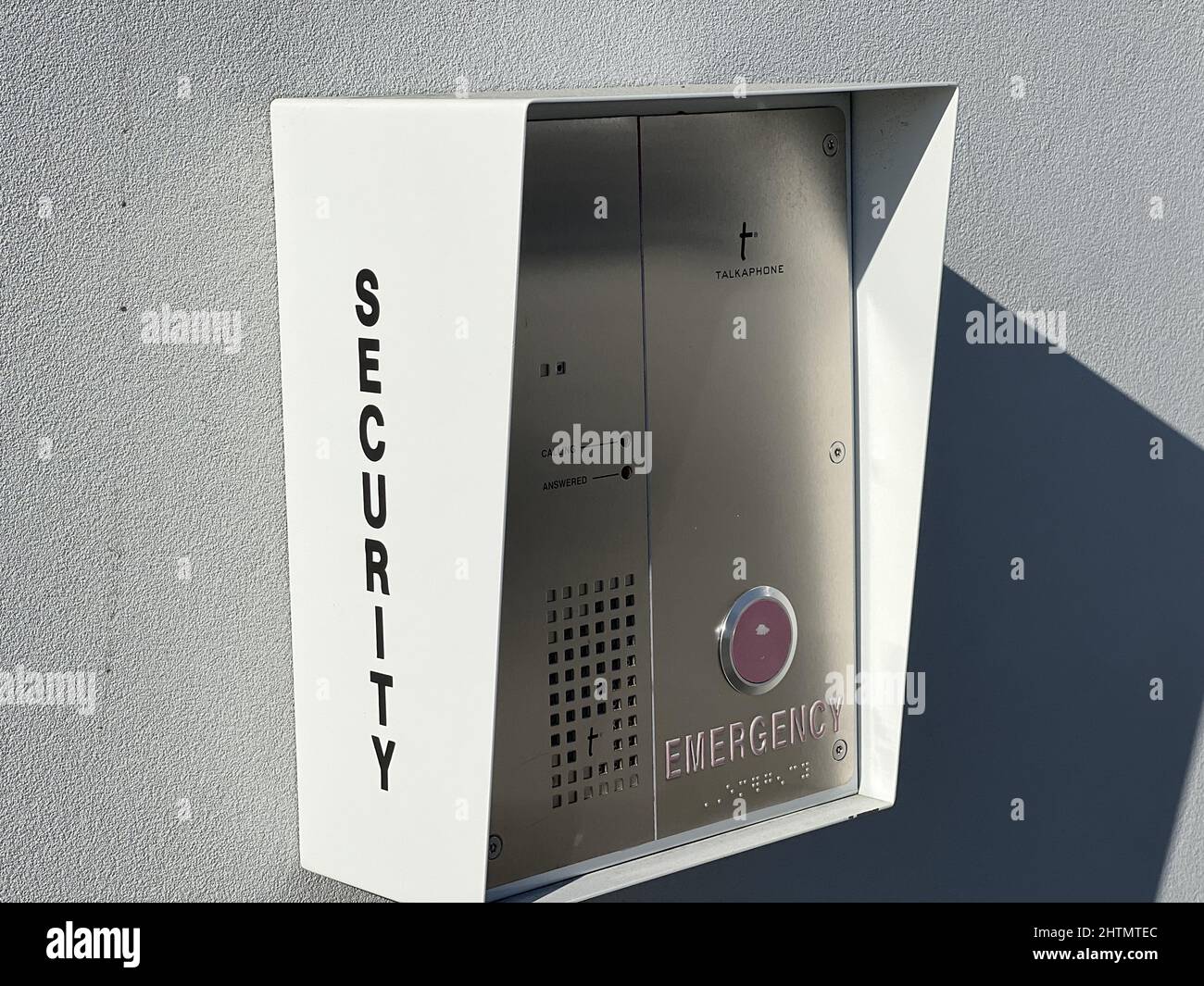 Emergency security call box, San Ramon, California, February 12, 2022