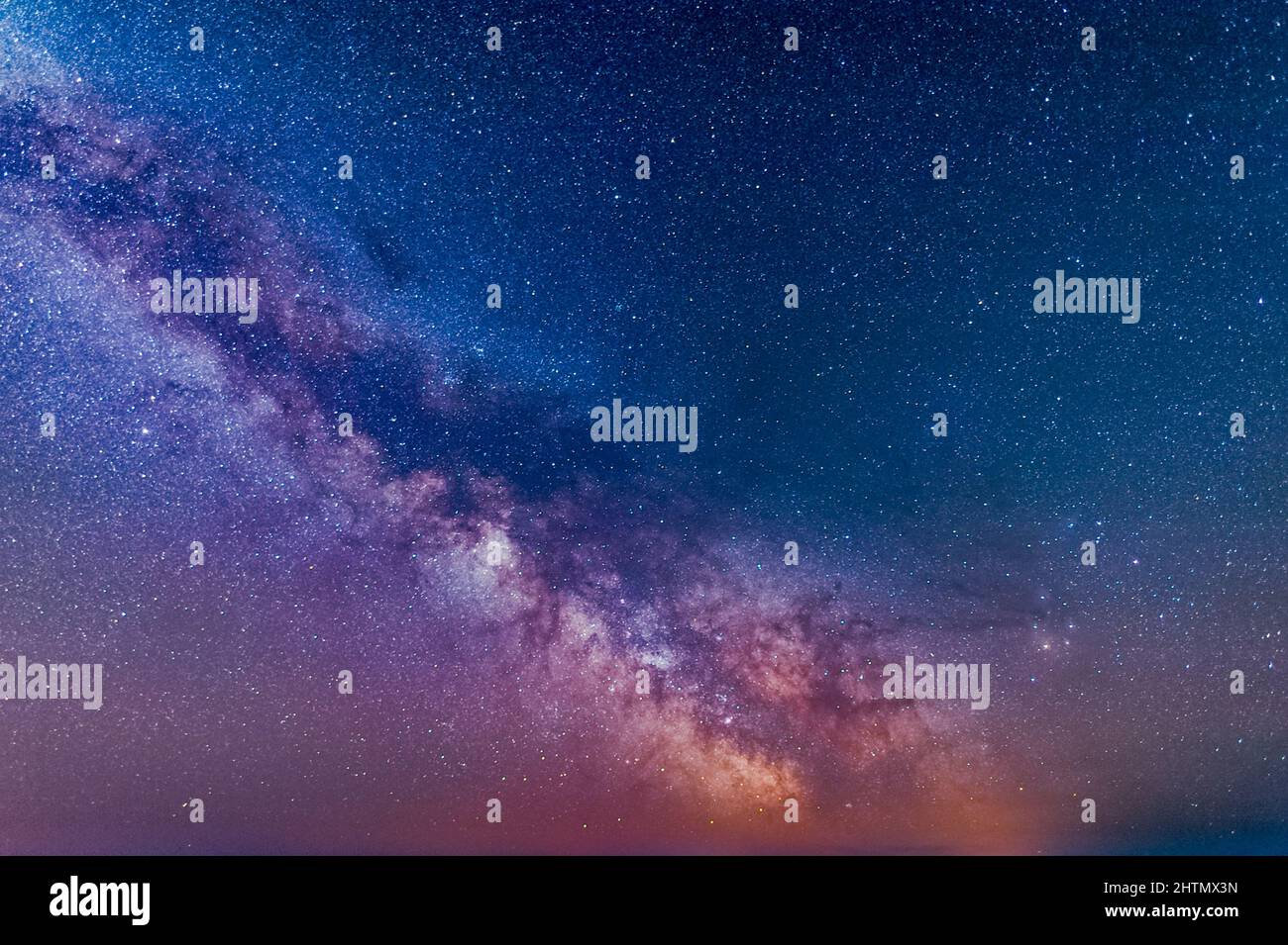 Galactic center of the milky way with many colors on