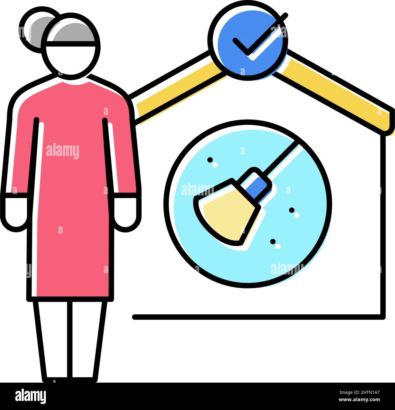 cleaning children room color icon vector illustration Stock Vector ...