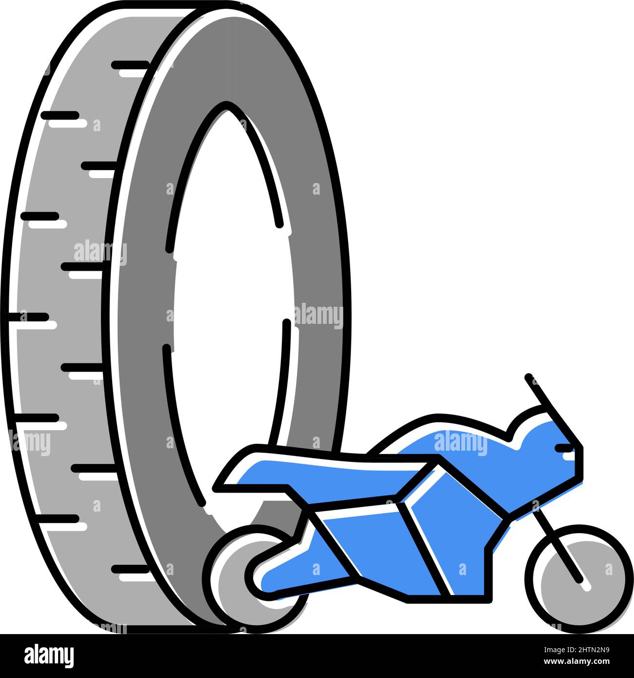 motorcycle tires color icon vector illustration Stock Vector