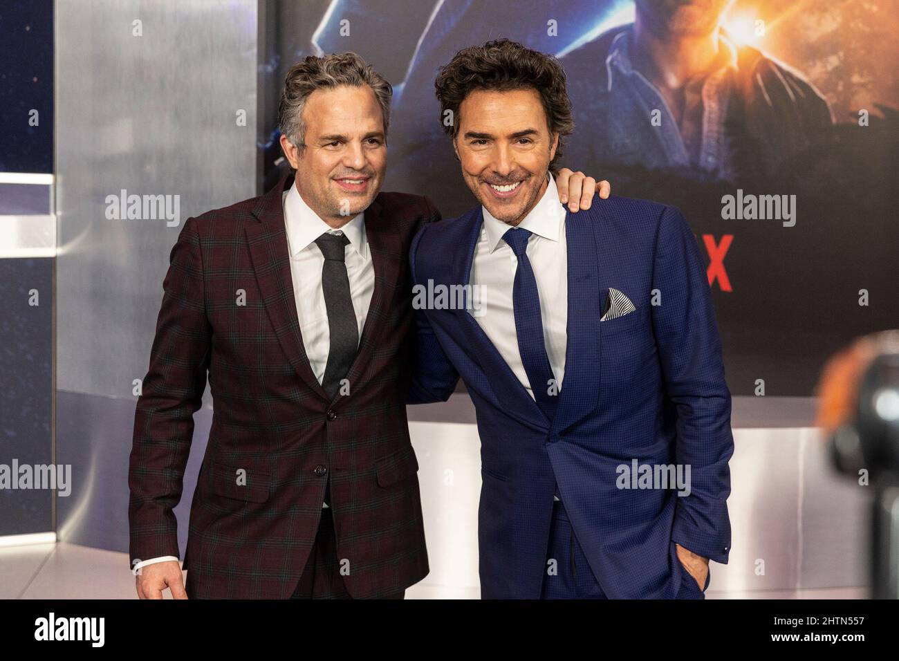New York, New York, USA. 28th Feb, 2022. Mark Ruffalo and Shawn Levy