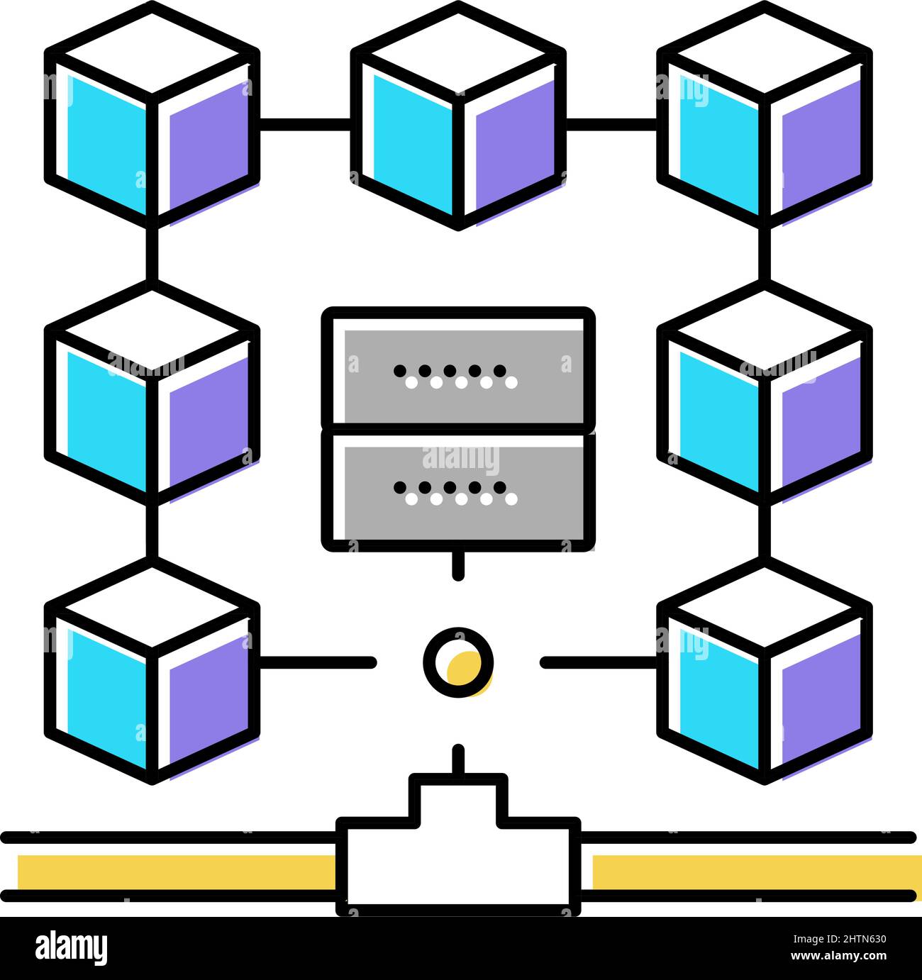 data system color icon vector illustration Stock Vector Image & Art - Alamy