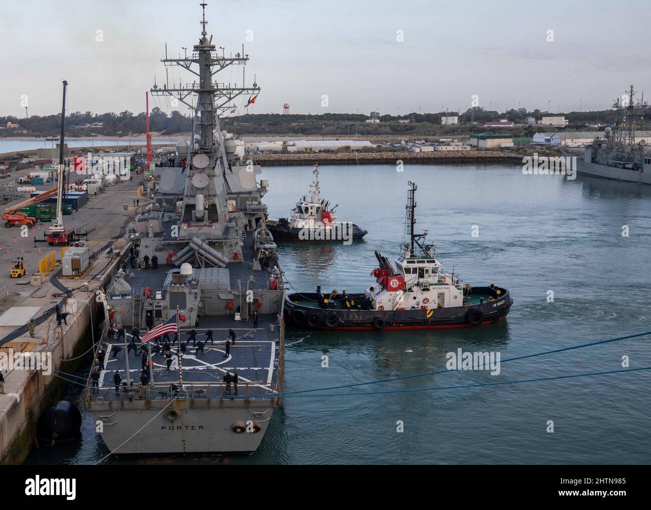 220228-N-TI693-1074 NAVAL STATION ROTA, Spain (Feb. 28, 2022) Sailors ...
