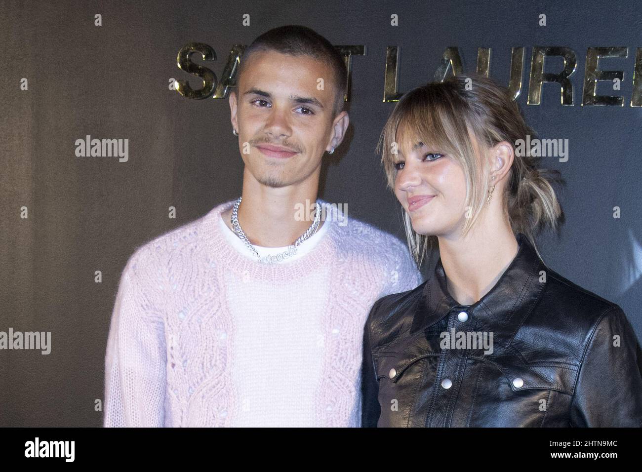 Paris, France on March 01, 2022 Romeo Beckham and Mia Regan attending