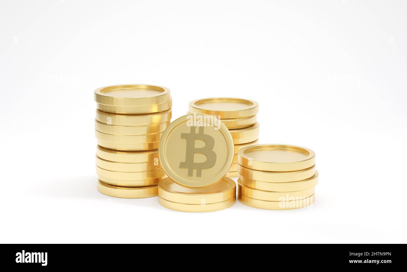Bitcoin Coin Stacks Stock Photo - Alamy