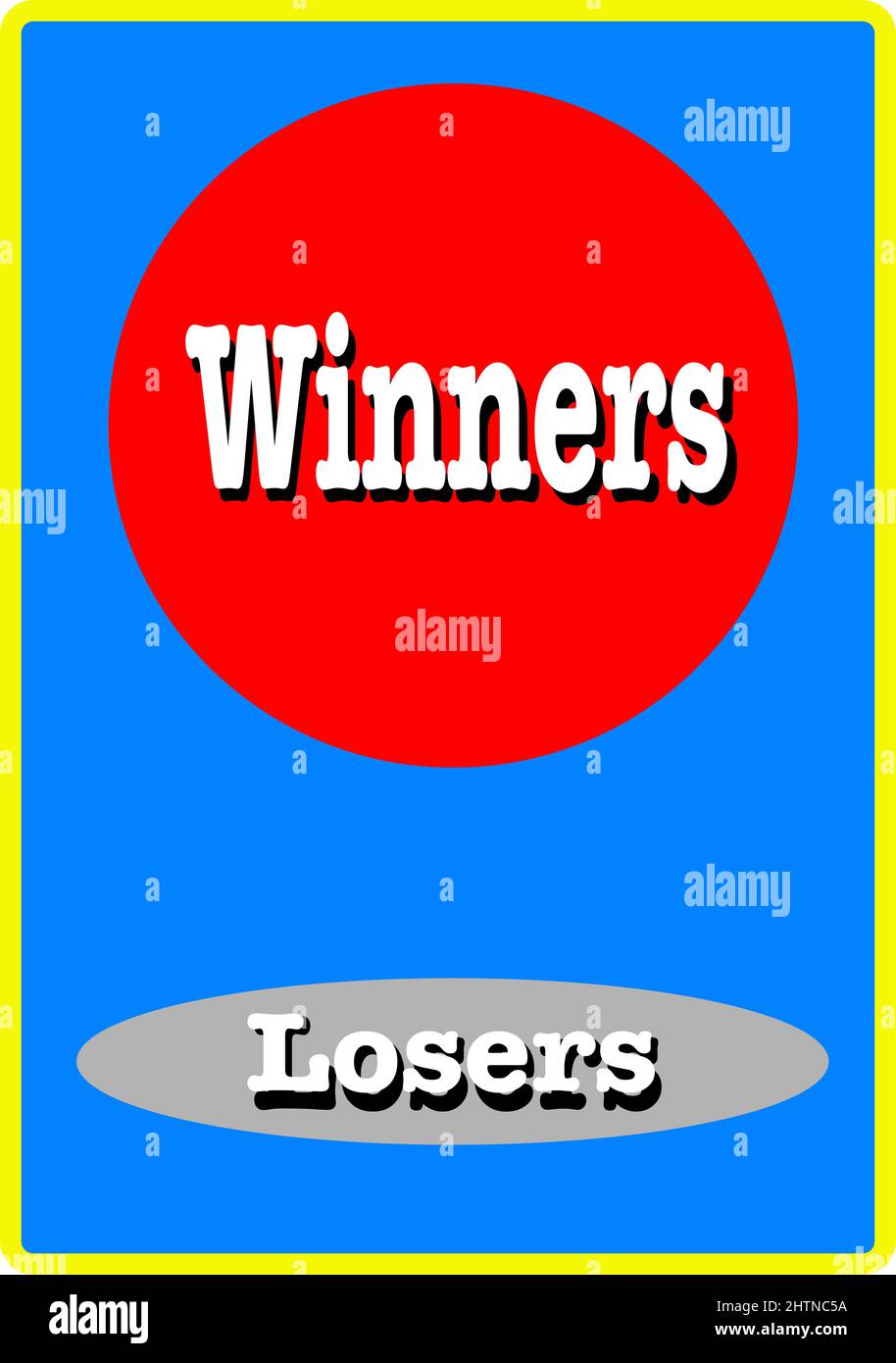 Winners losers luck concept Stock Vector