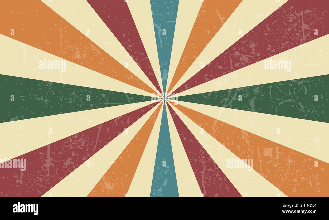 Yellow burst retro background Vector, vintage background vector illustration template Stock Vector