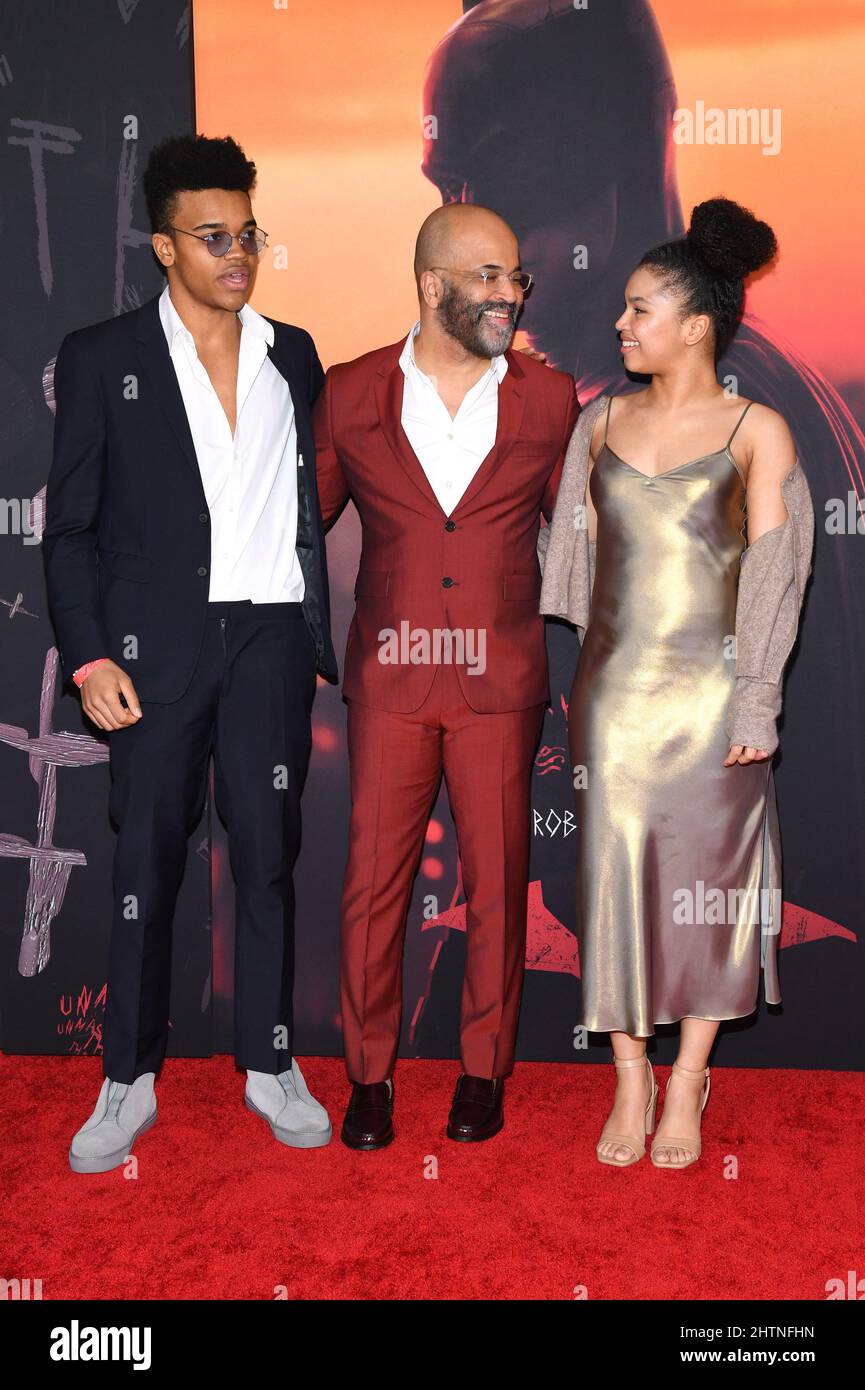 (L-R) Elijah Wright, Jeffrey Wright and Juno Wright attend the World ...