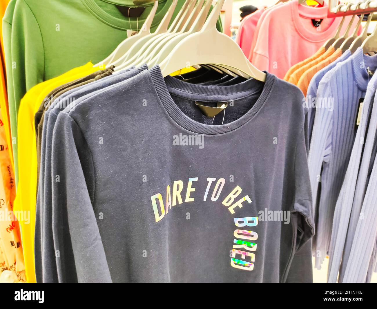 Hanging t shirts High Resolution Stock 
