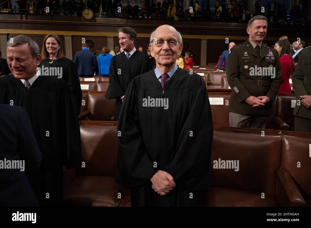 Retiring Supreme Court Associate Justice Stephen Breyer attends US