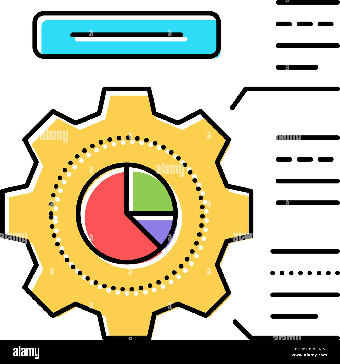 employee working process color icon vector illustration Stock Vector ...