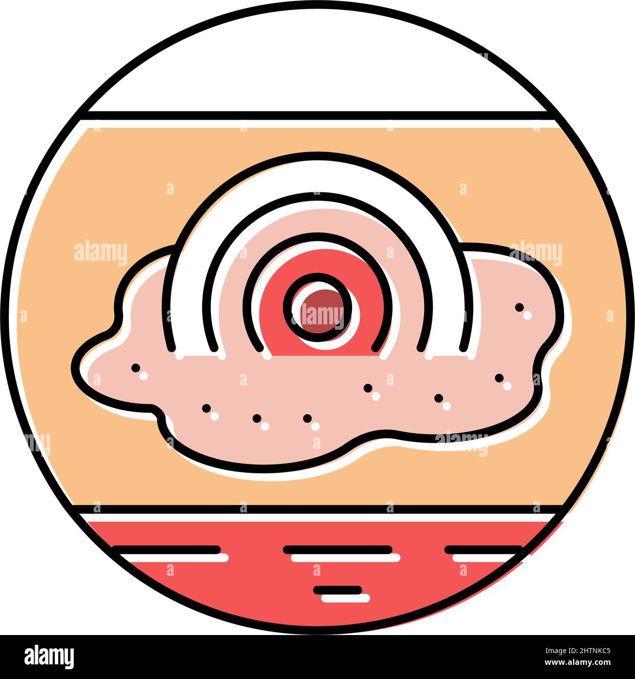 pain eczema color icon vector illustration Stock Vector