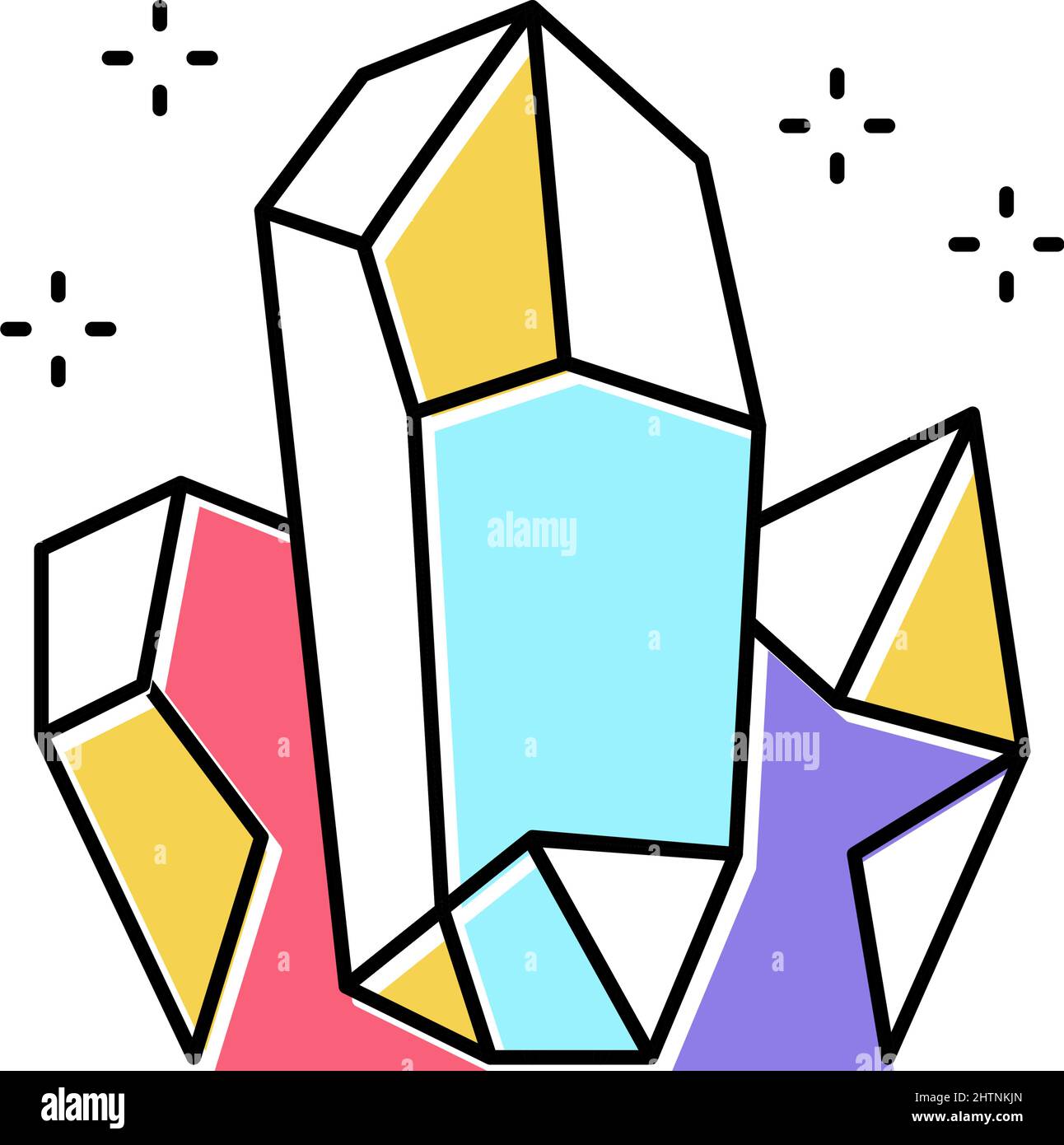 crystals astrological color icon vector illustration Stock Vector Image ...