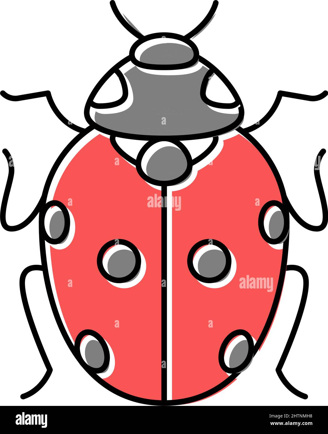 ladybug bug color icon vector illustration Stock Vector Image & Art - Alamy