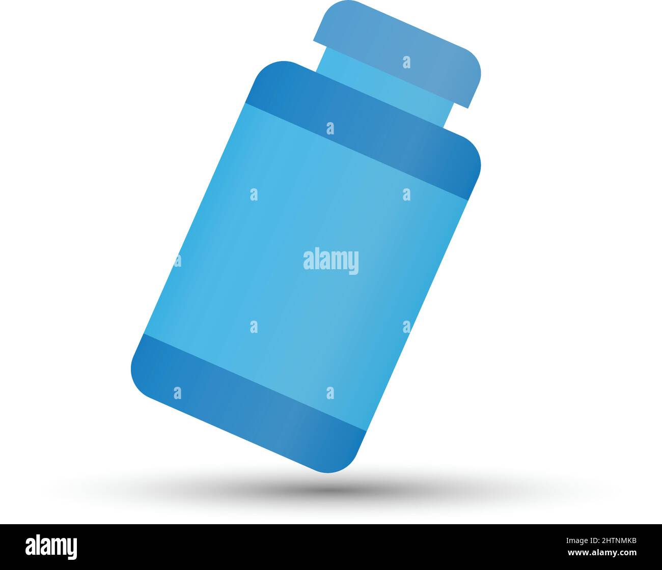 Plastic bottle container for liquids, vector on white background Stock Vector