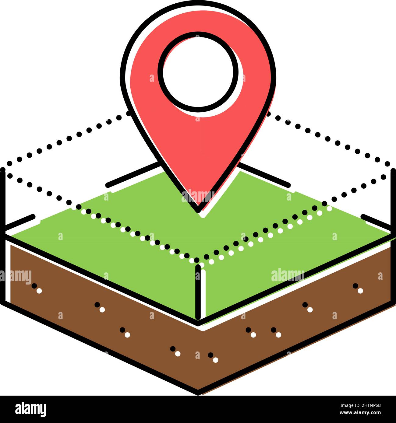 territory land color icon vector illustration Stock Vector Image 