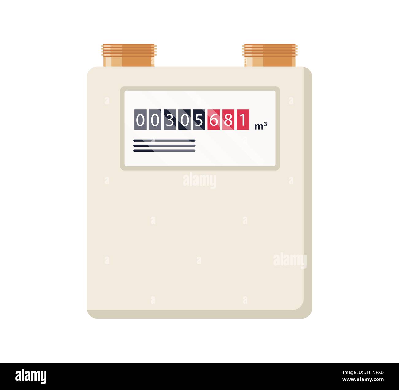 Gas meter. Automatic meter natural gas. Household or industrial