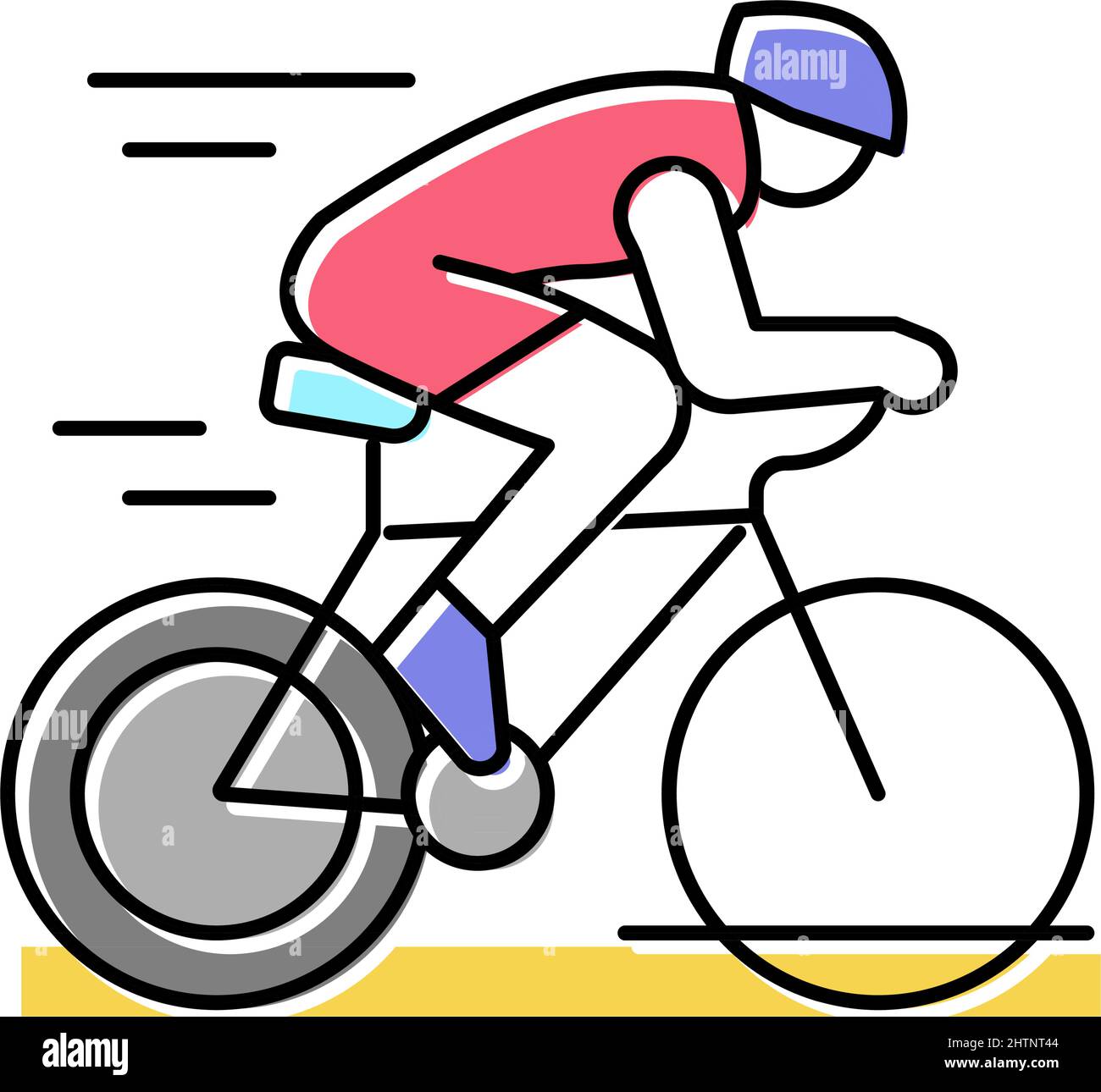 sport riding bike color icon vector illustration Stock Vector Image ...