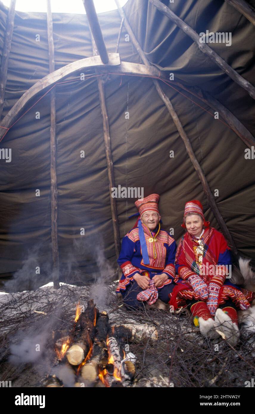 Lapland Marche traditionnel artisanal lapon Stock Photo