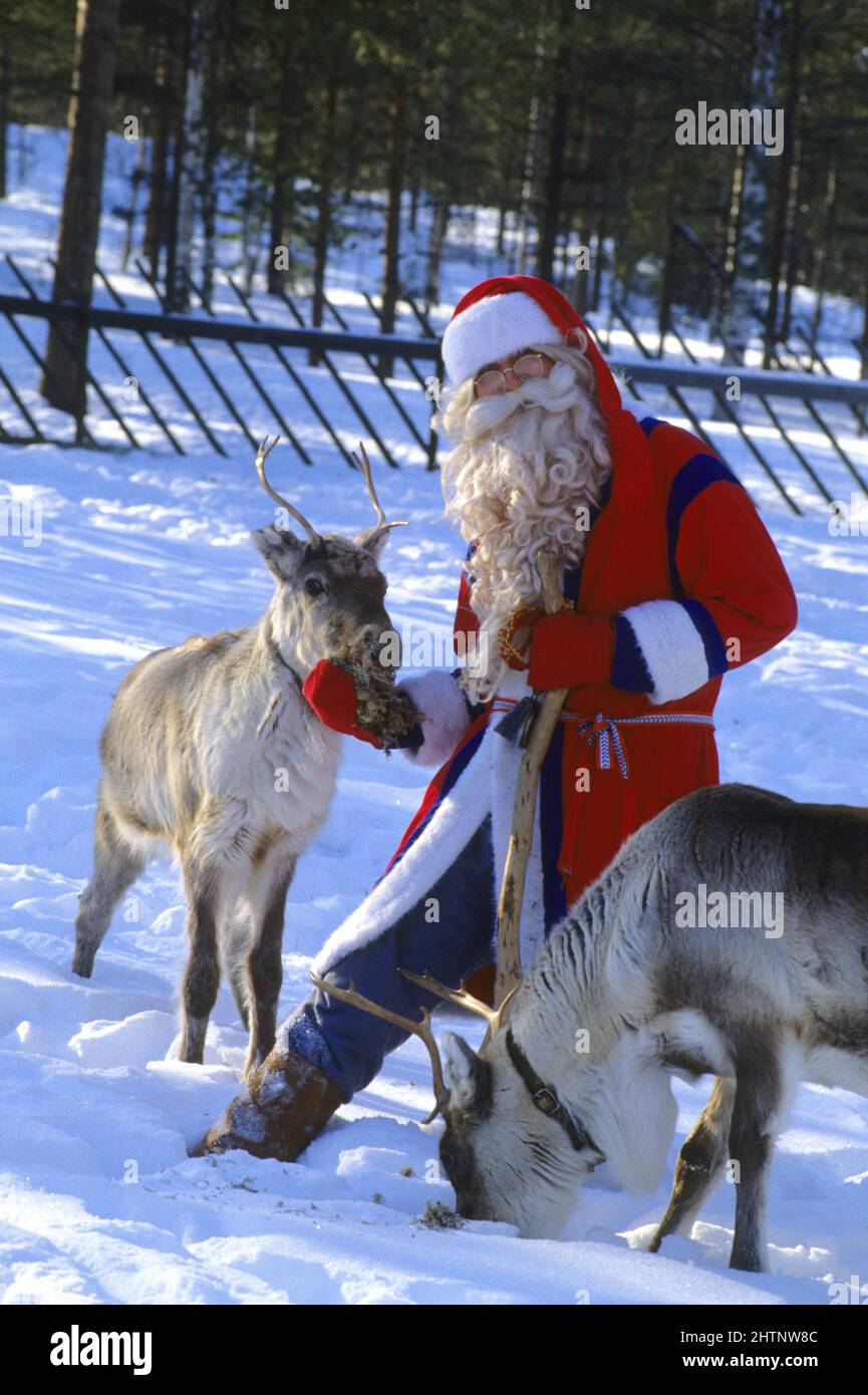 laponie finlande pere noel Stock Photo Alamy