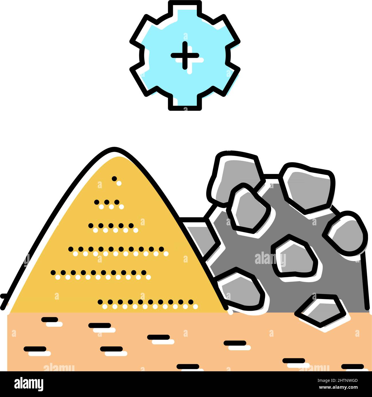 mining processing color icon vector illustration Stock Vector Image ...