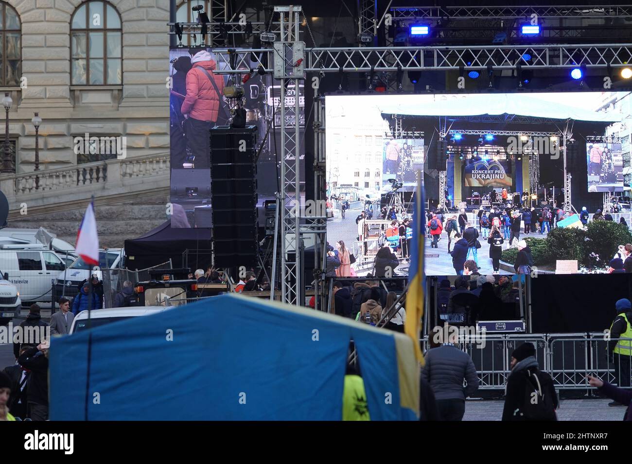 Prague, Czech Republic March 1 2022 Benefit concert for Ukraine held