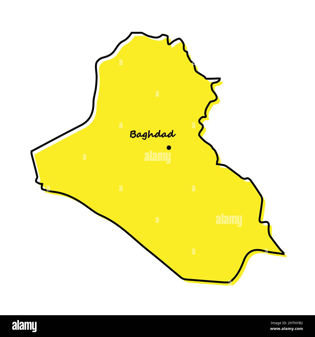 map of iraq outline