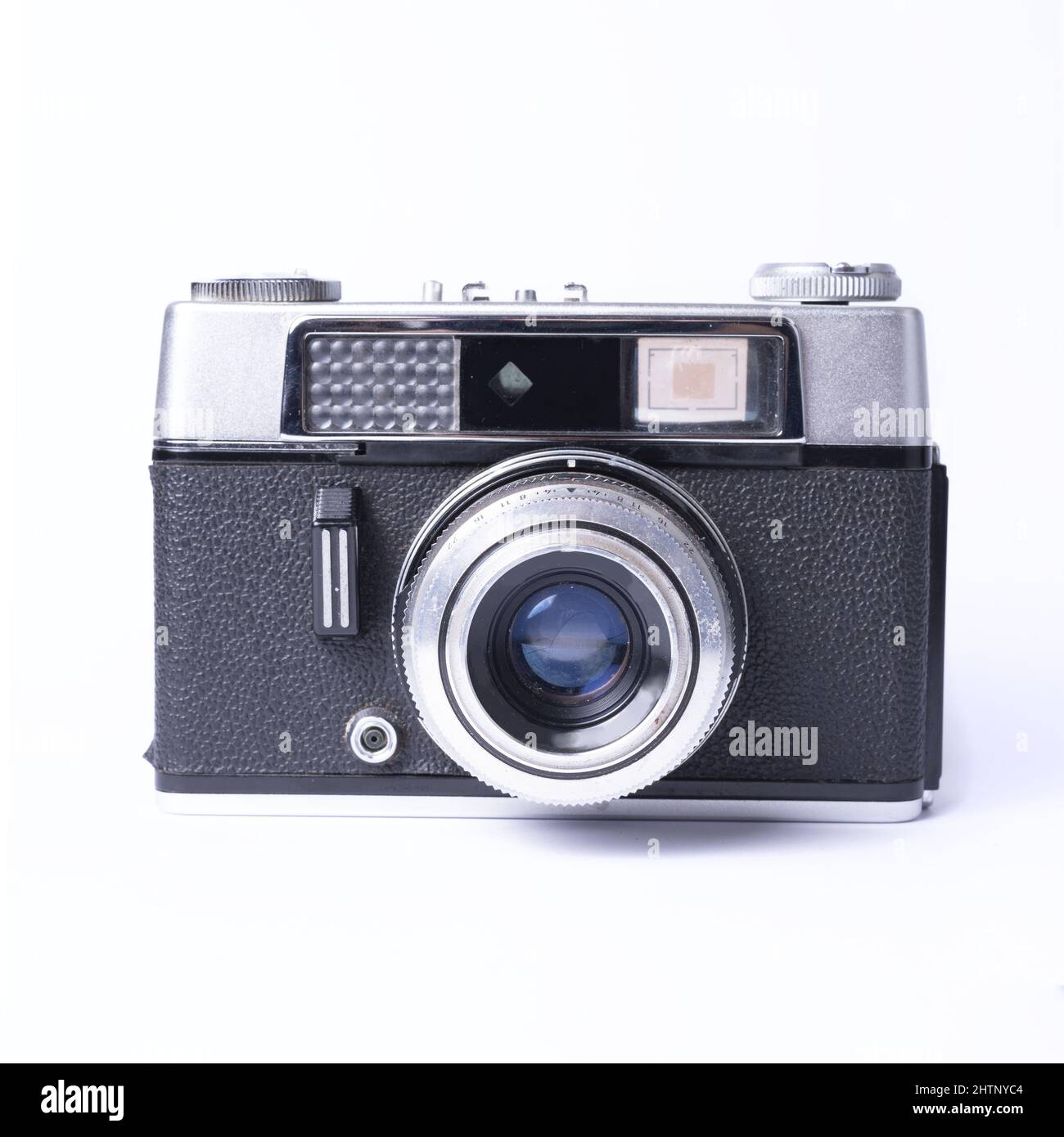 Old vintage camera isolated on a white background Stock Photo - Alamy