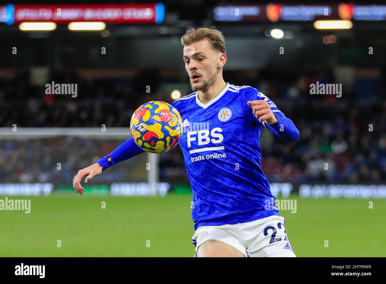 kiernan-dewsbury-hall-22-of-leicester-city-controls-the-ball-stock